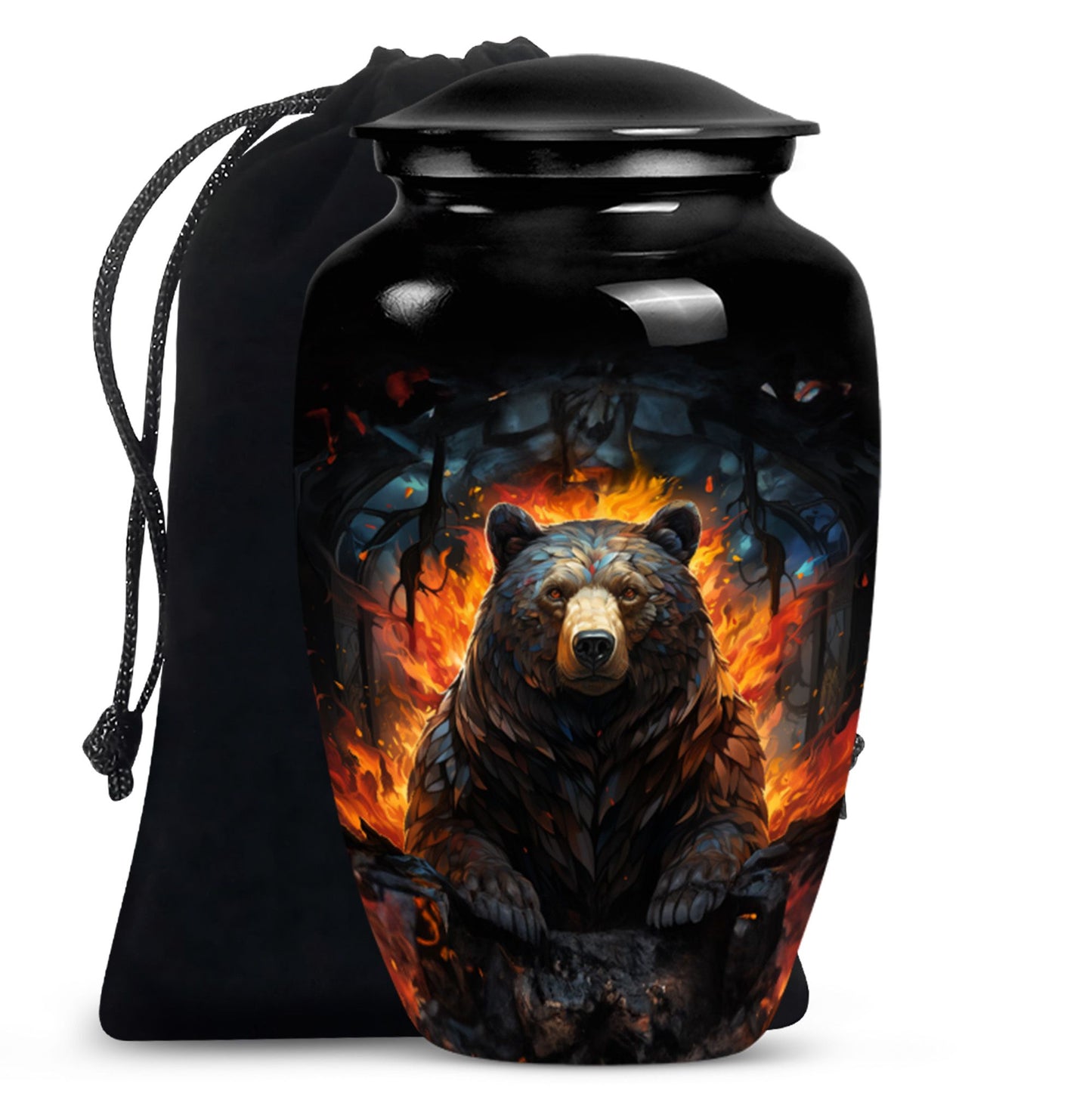 classic bear urn for adult female burial