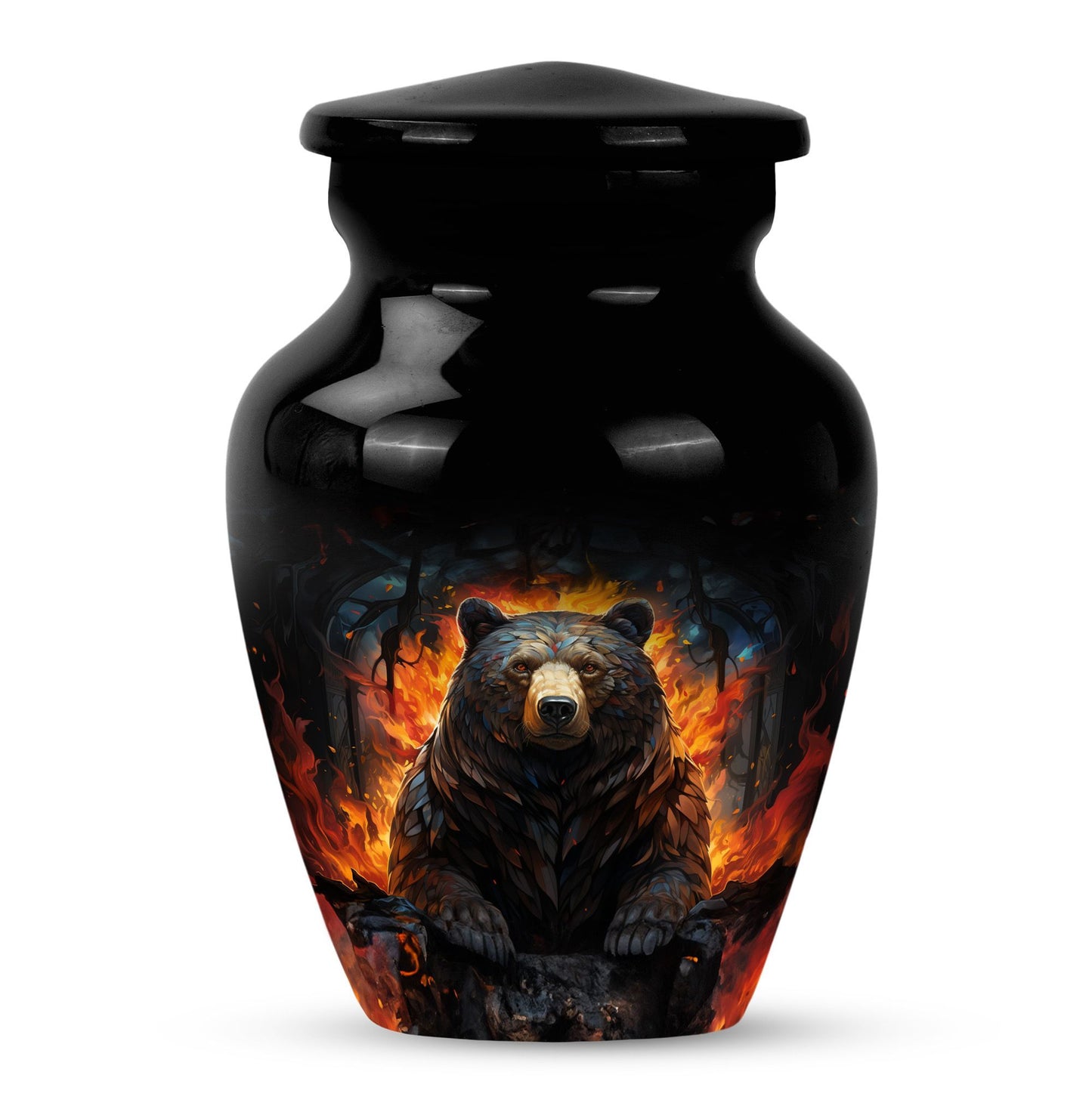 classic bear urn for adult female burial