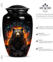 classic bear urn for adult female burial