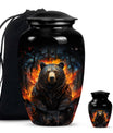 classic bear urn for adult female burial