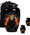 classic bear urn for adult female burial