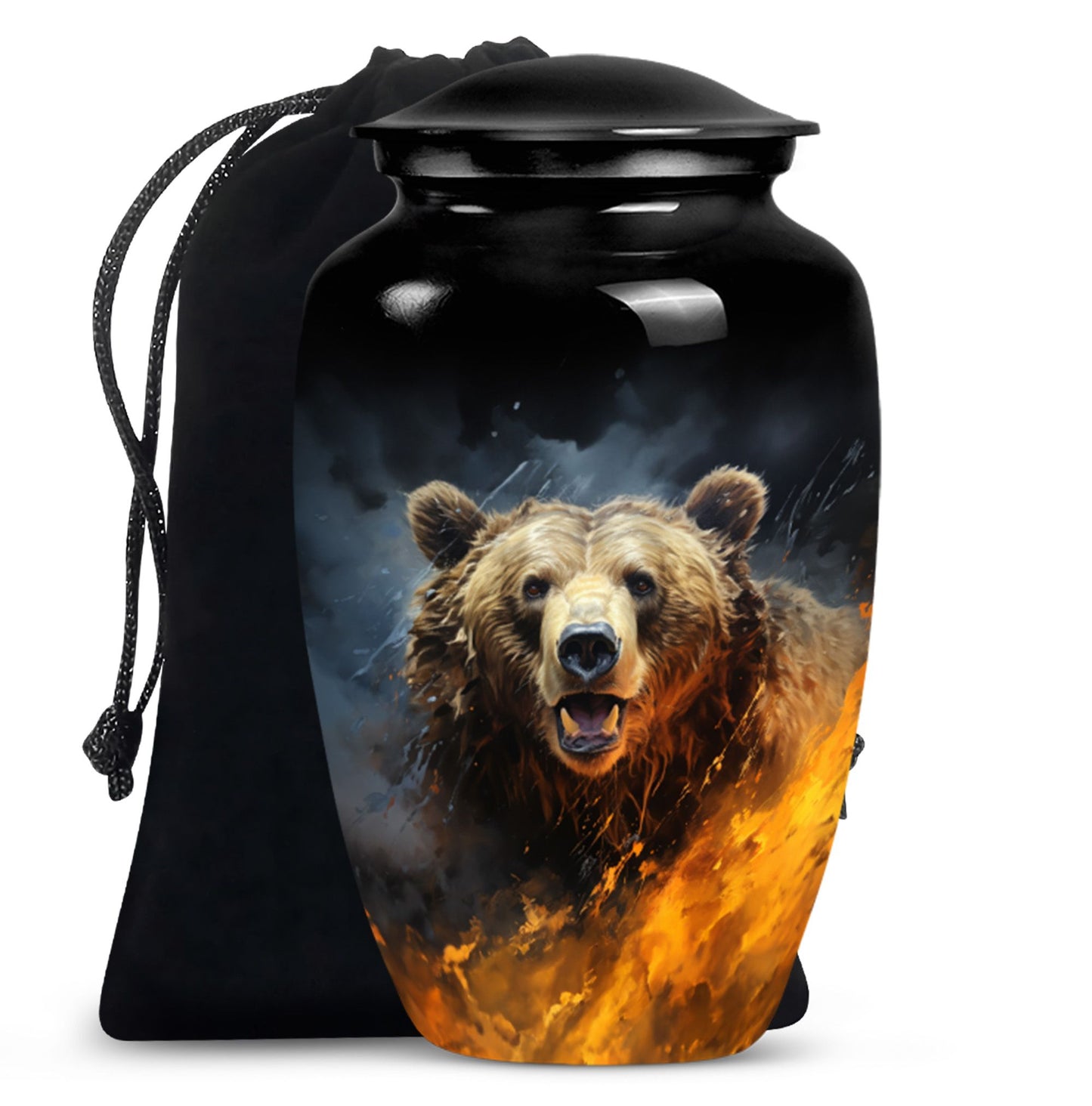 bear urn for human ashes.