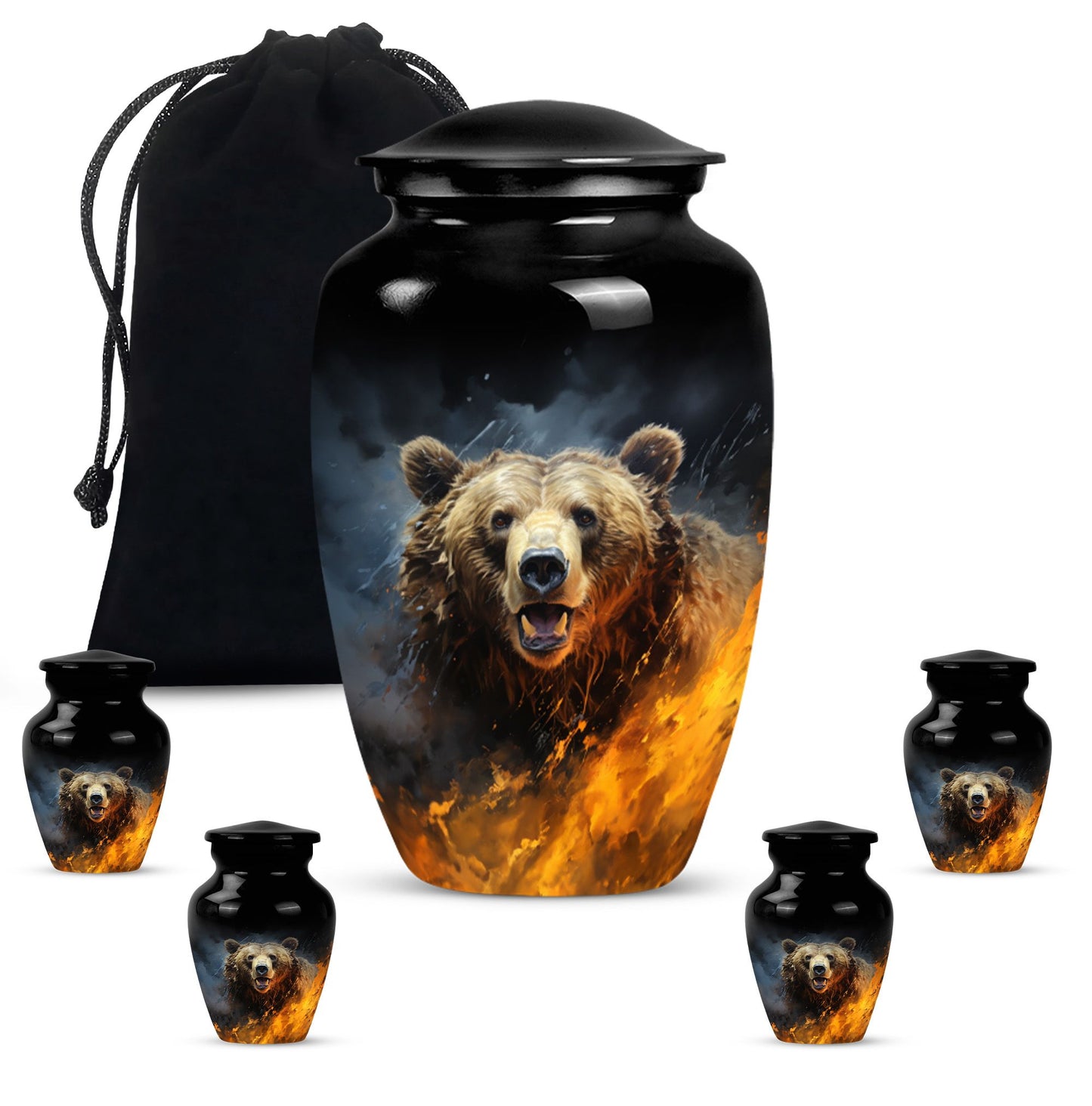 bear urn for human ashes.