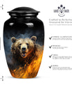 bear urn for human ashes.