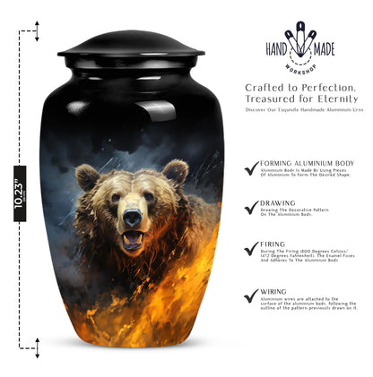 bear urn for human ashes.