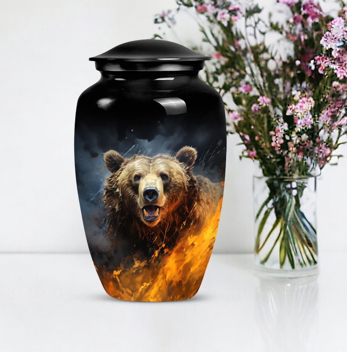 bear urn for human ashes.
