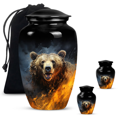 bear urn for human ashes.