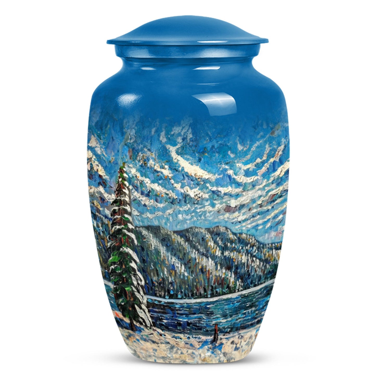 Classic 10-inch Mountains Urn, a large cremation urn.