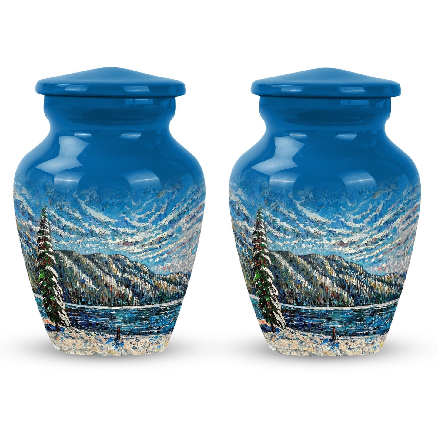 Classic 10-inch Mountains Urn, a large cremation urn.