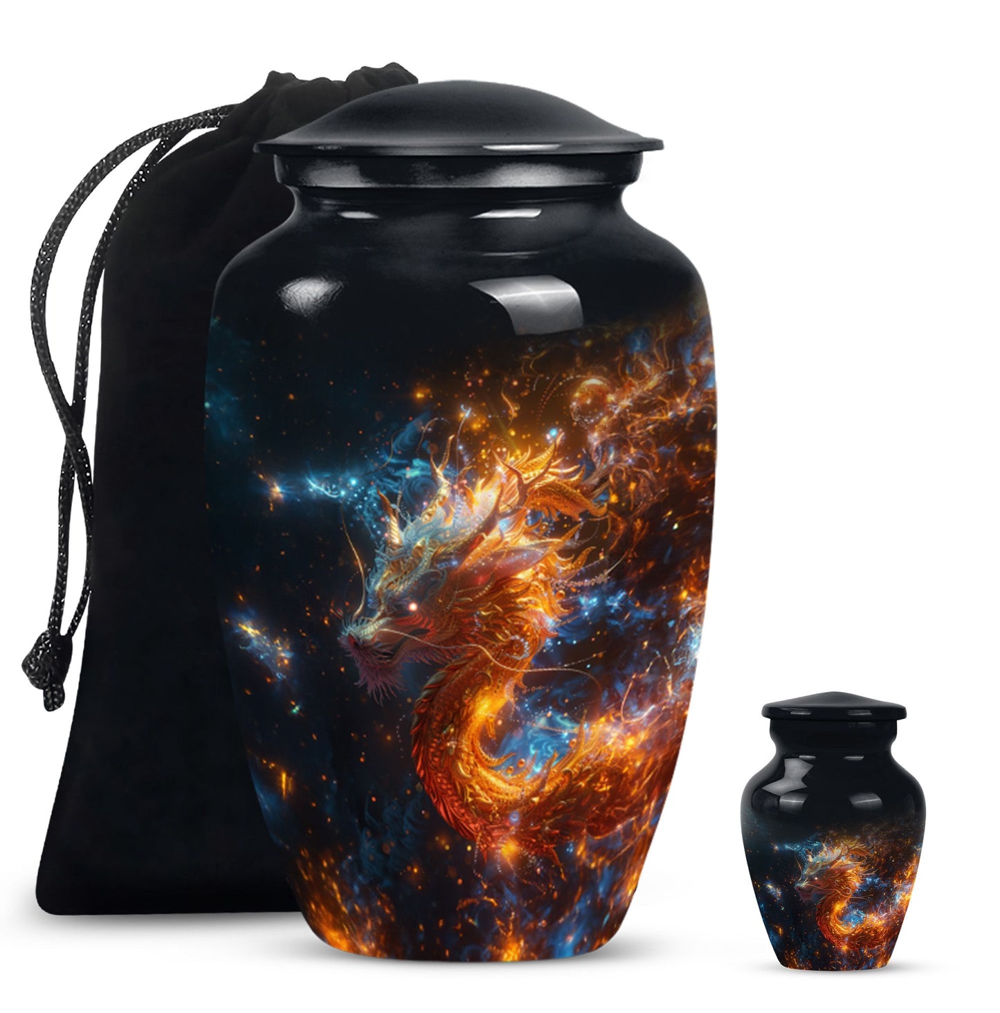 Classic 10-inch abstract dragon urn for adult