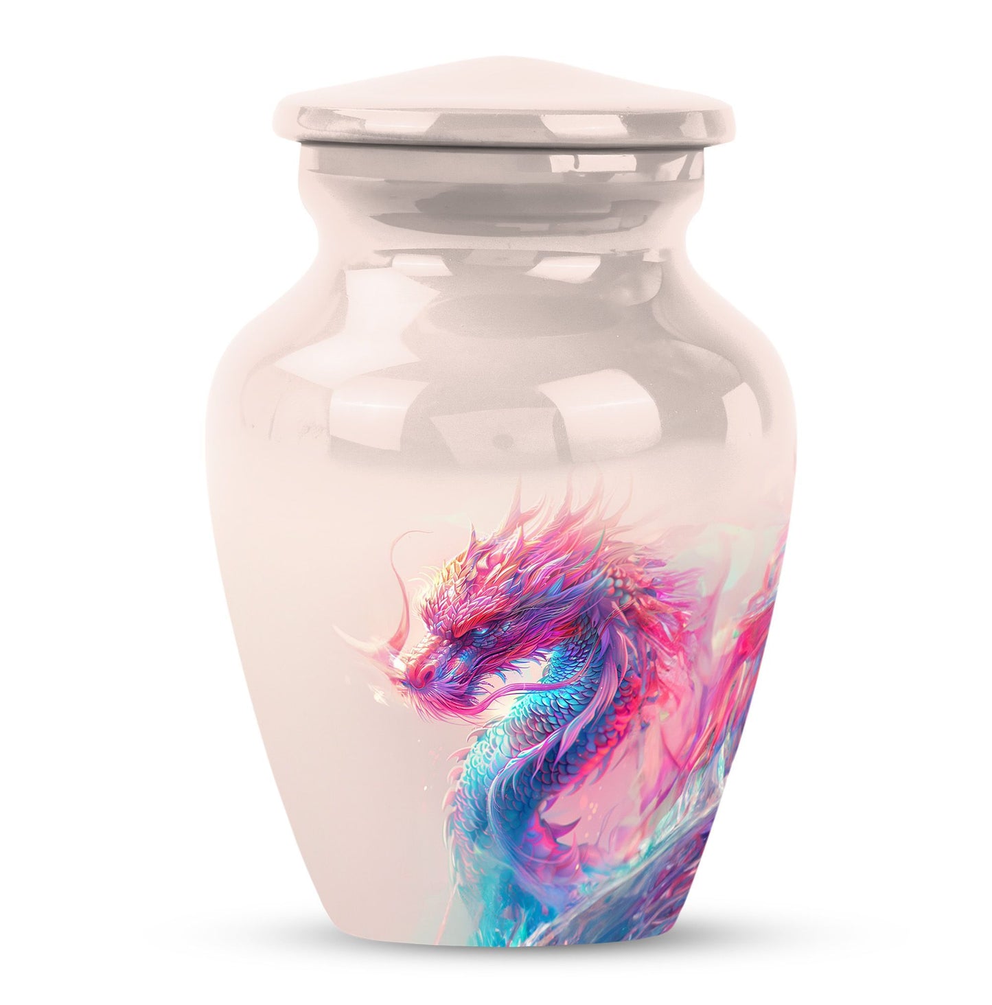 10-inch classic dragon urn, aluminium, customized