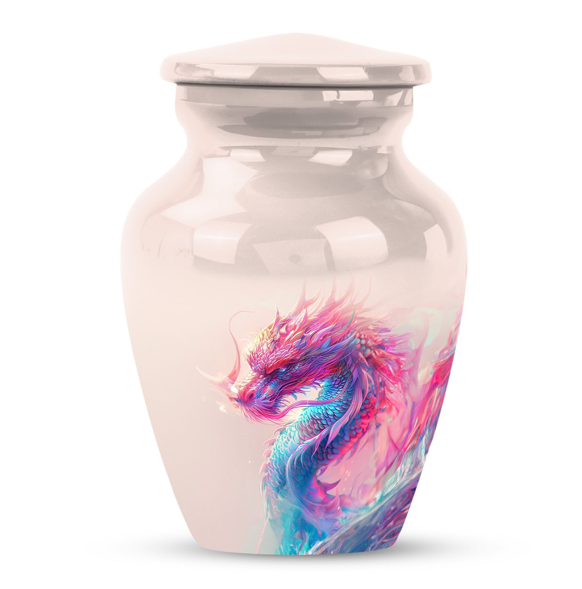 10-inch classic dragon urn, aluminium, customized