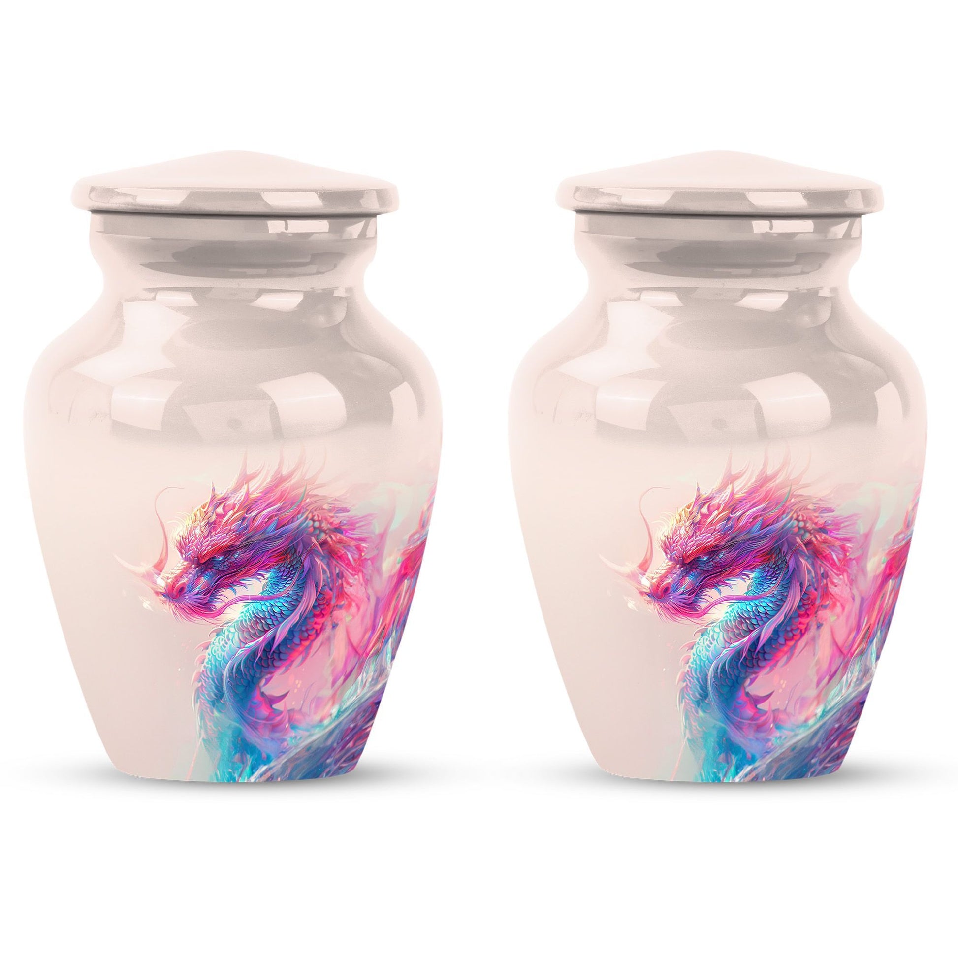 10-inch classic dragon urn, aluminium, customized