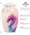 10-inch classic dragon urn, aluminium, customized