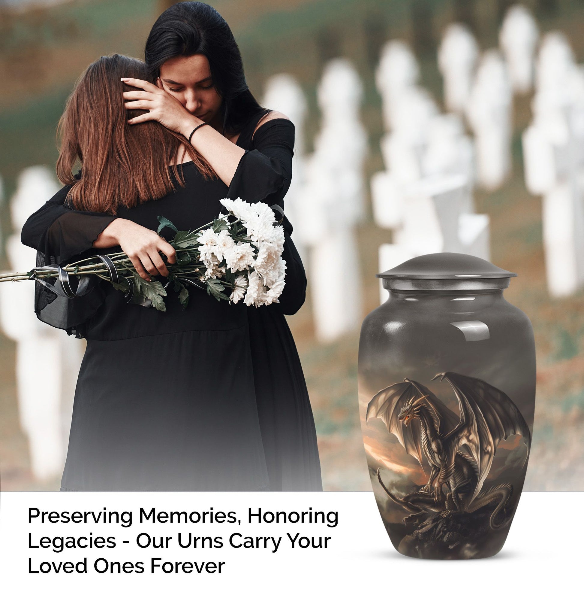 classic dragon urn for adult male ashes