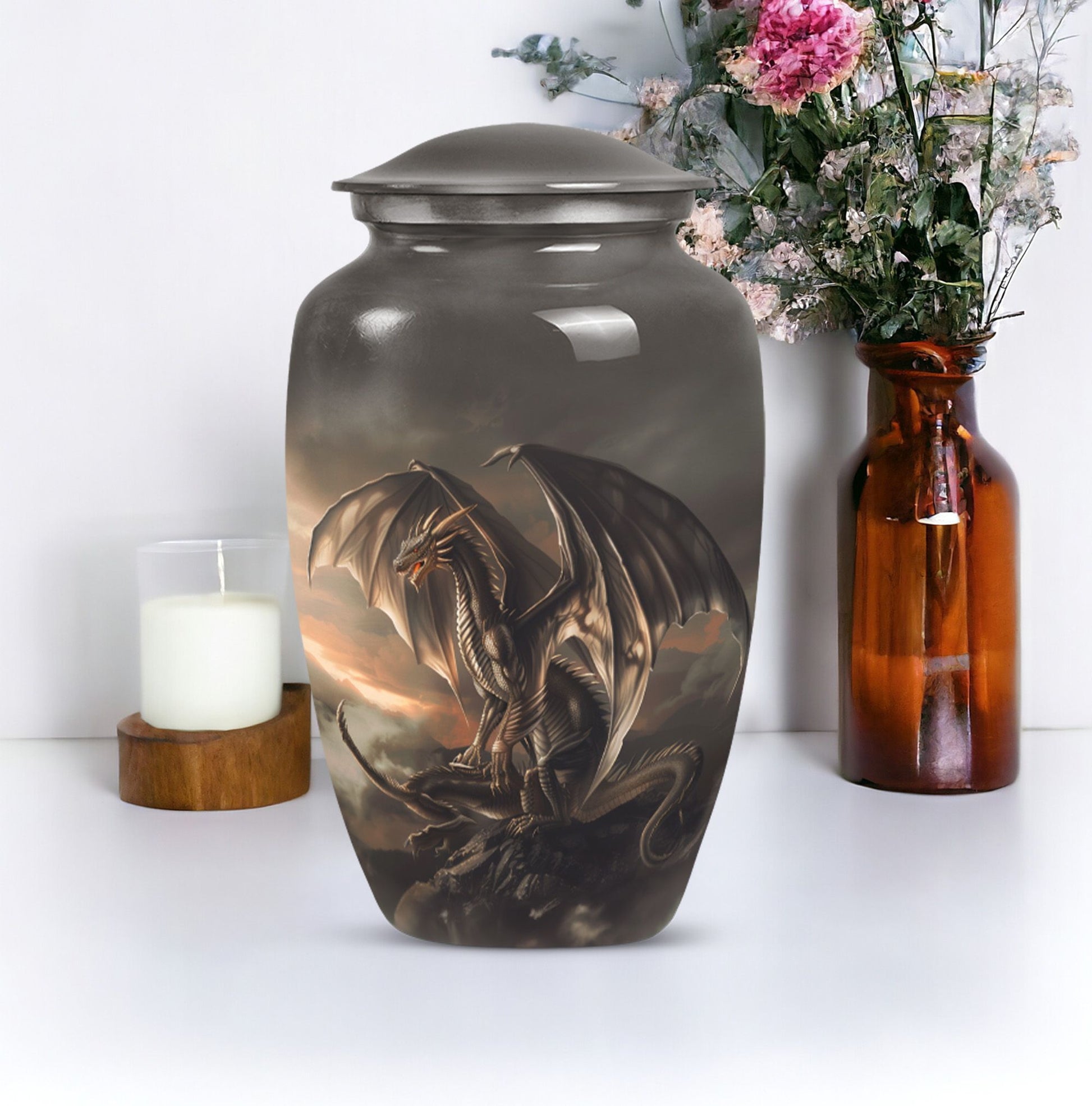 classic dragon urn for adult male ashes