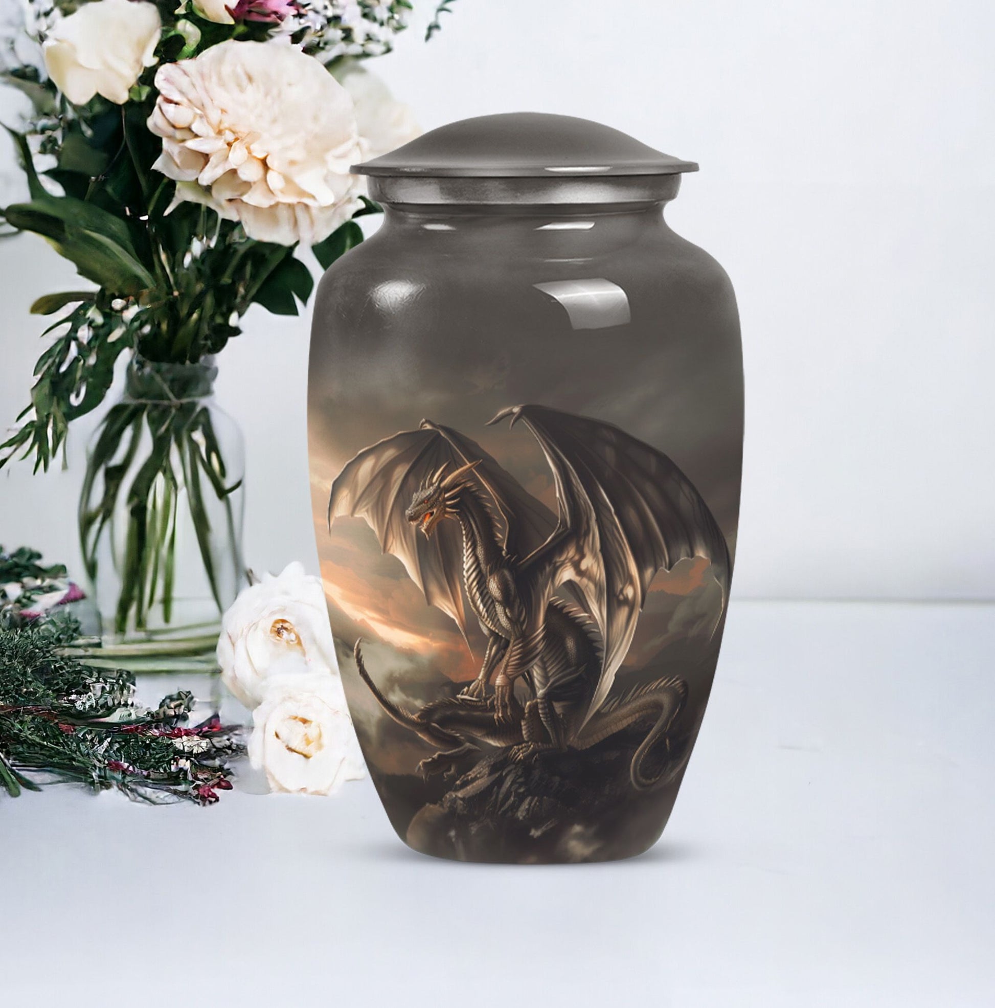 classic dragon urn for adult male ashes