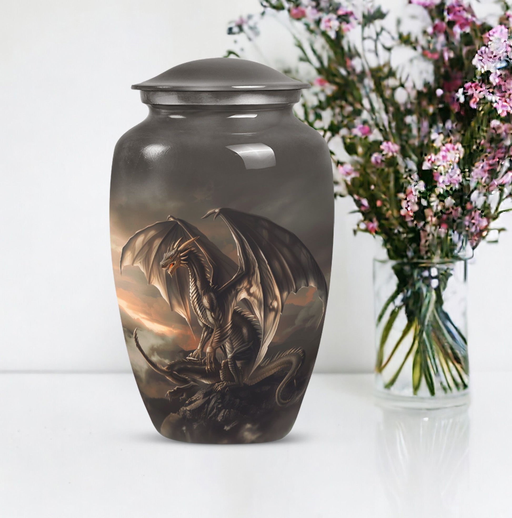 classic dragon urn for adult male ashes