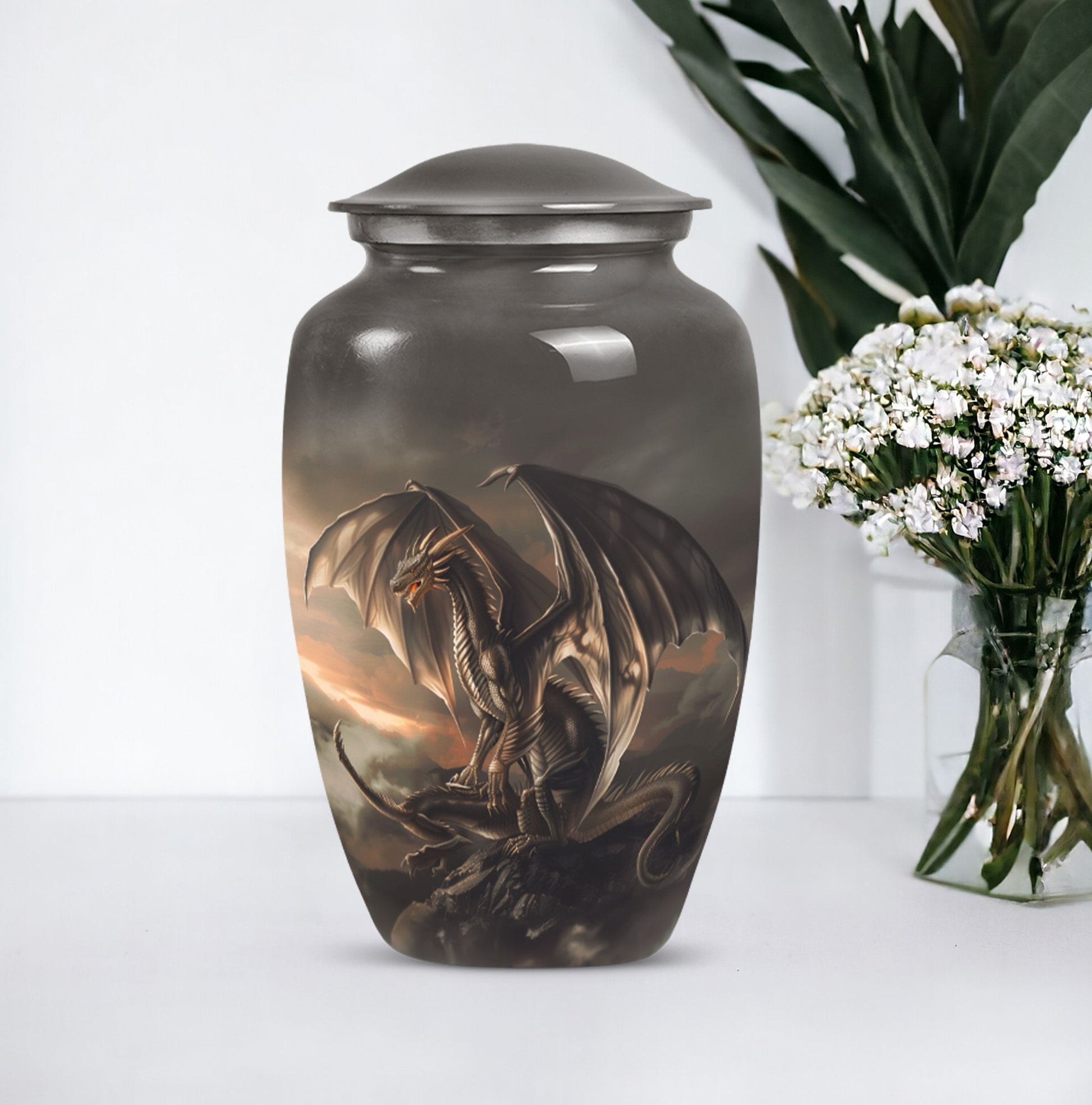 classic dragon urn for adult male ashes