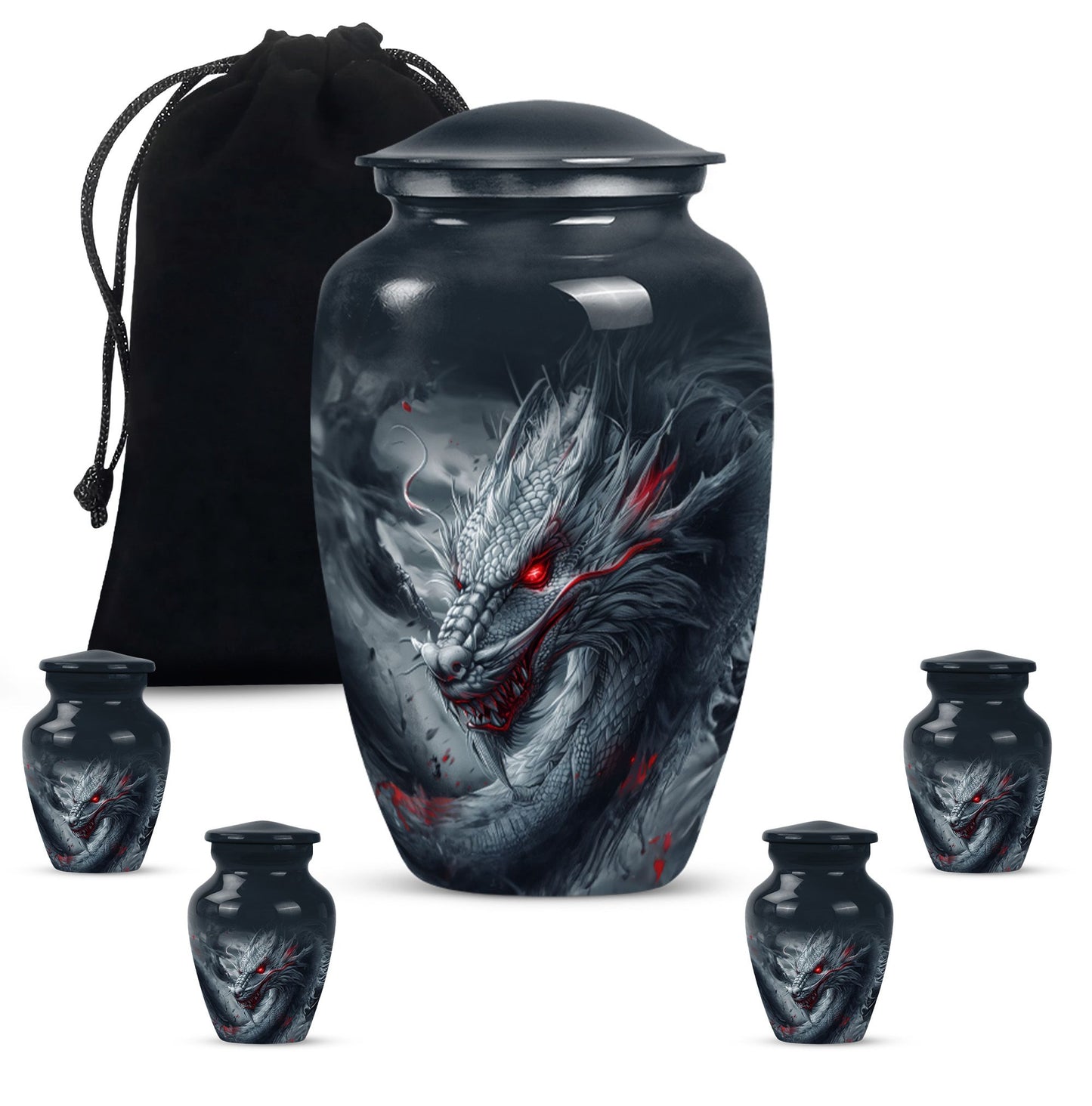 10-inch classic dragon urn.