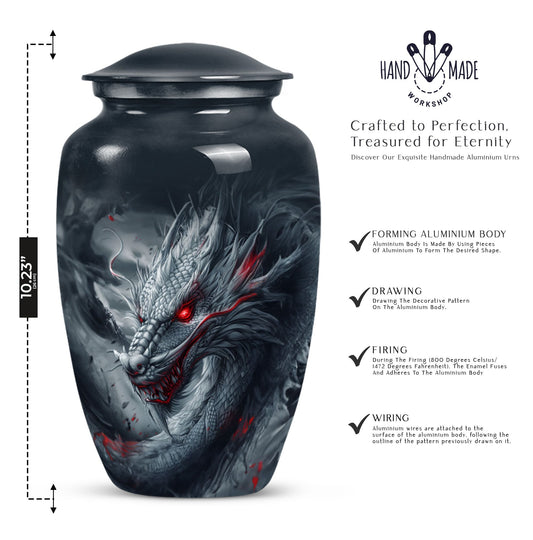 10-inch classic dragon urn.