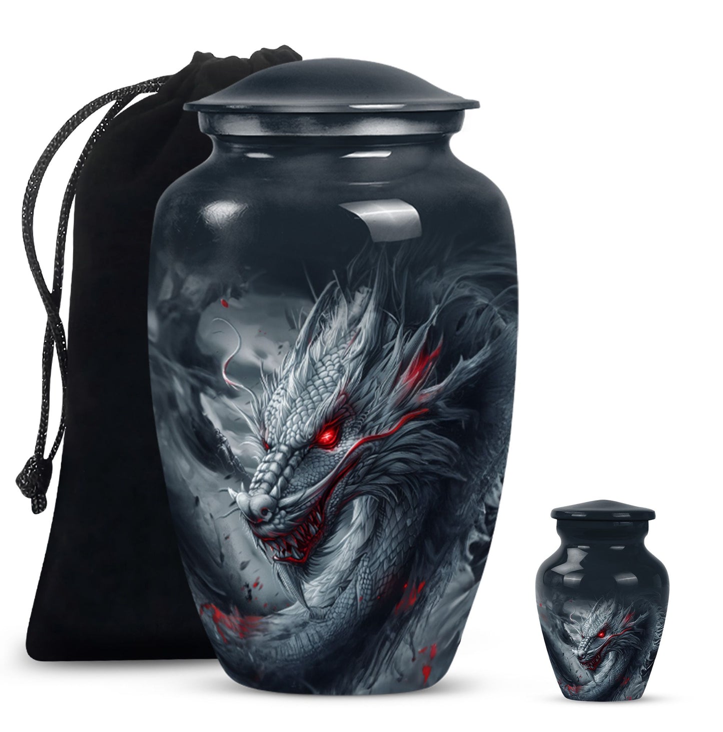 10-inch classic dragon urn.