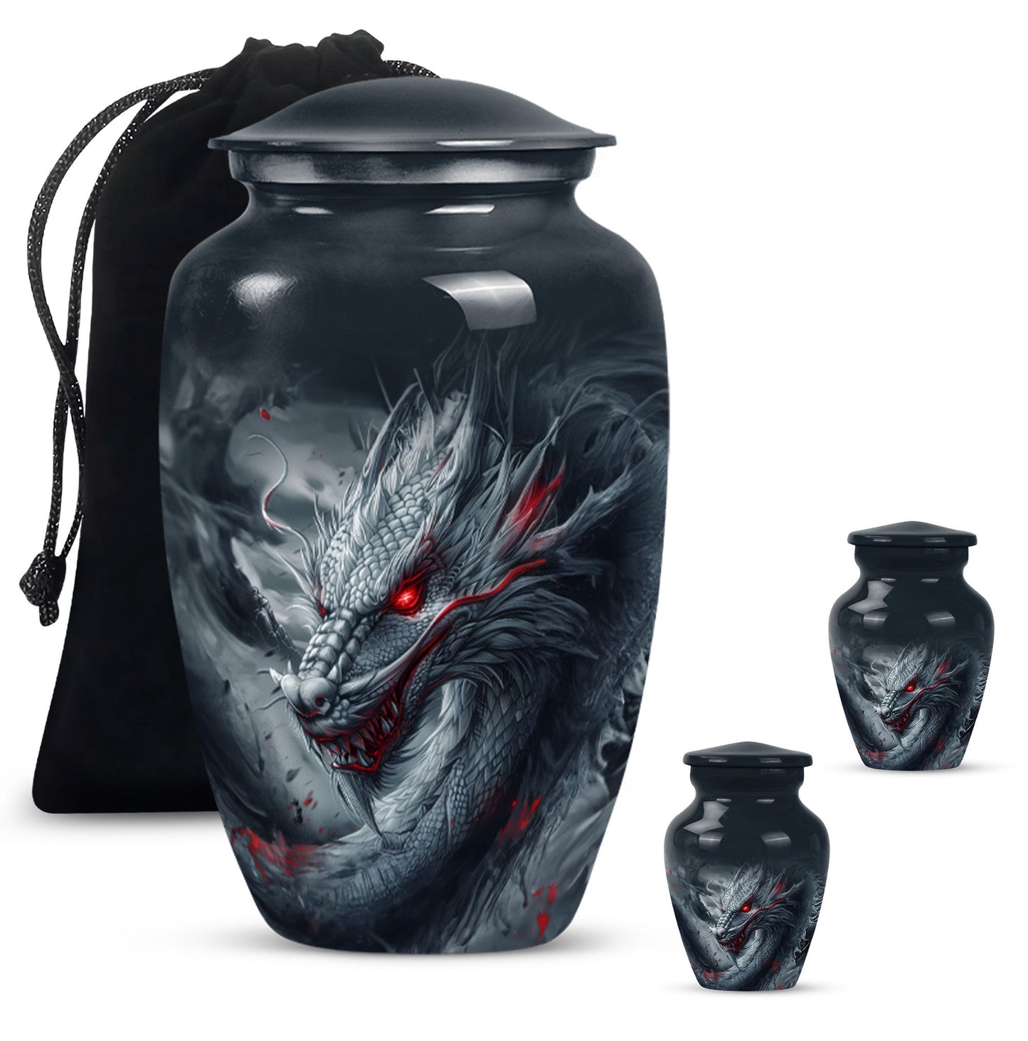 10-inch classic dragon urn.