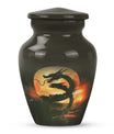 Classic 10-inch dragon pattern aluminium urn 