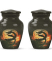 Classic 10-inch dragon pattern aluminium urn 