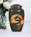 Classic 10-inch dragon pattern aluminium urn 