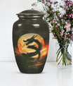 Classic 10-inch dragon pattern aluminium urn 