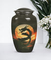 Classic 10-inch dragon pattern aluminium urn 