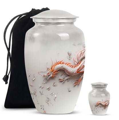 Classic 10-inch dragon Urn, suitable for male adult memorial.