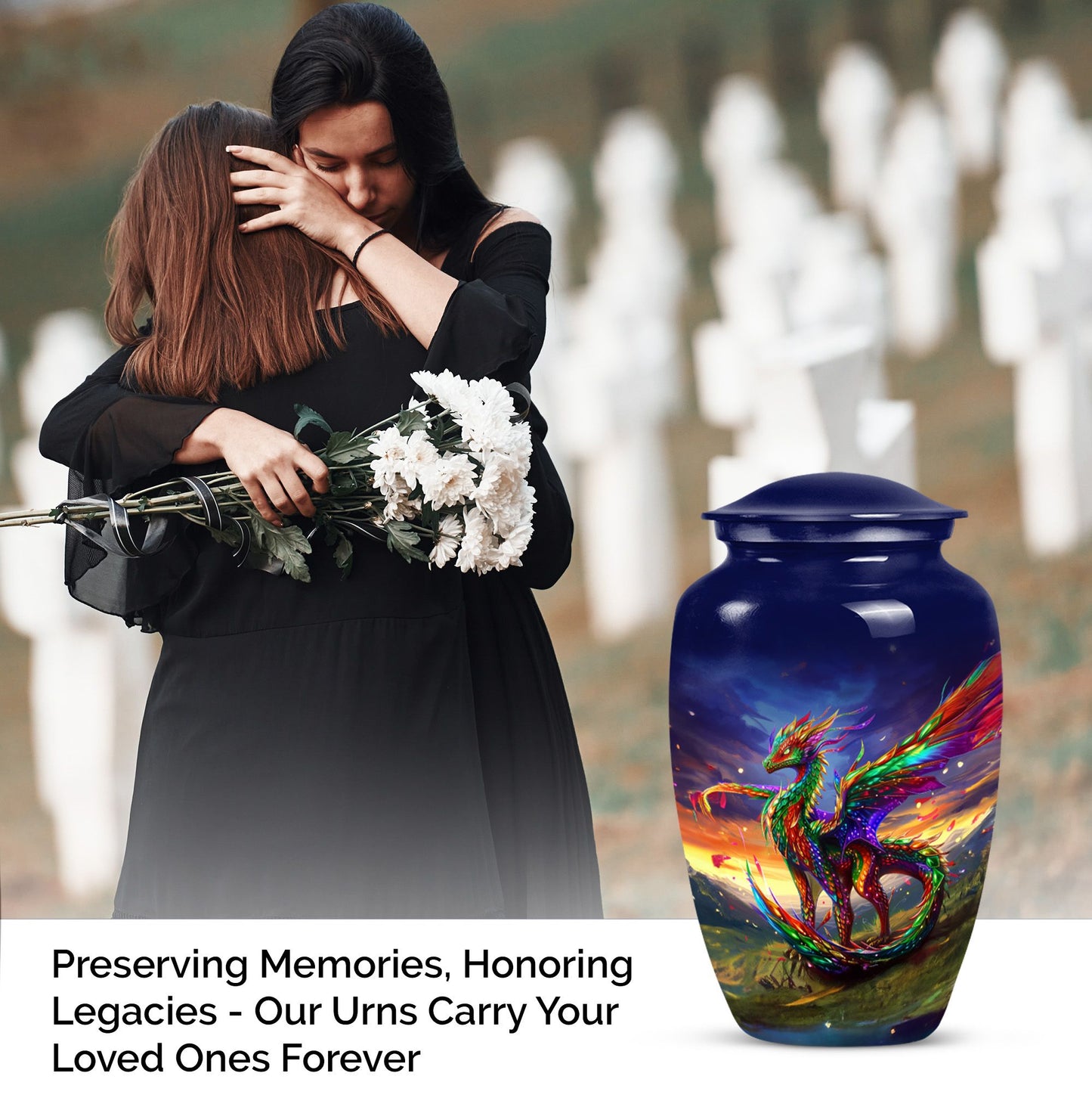 classic dragon urn,