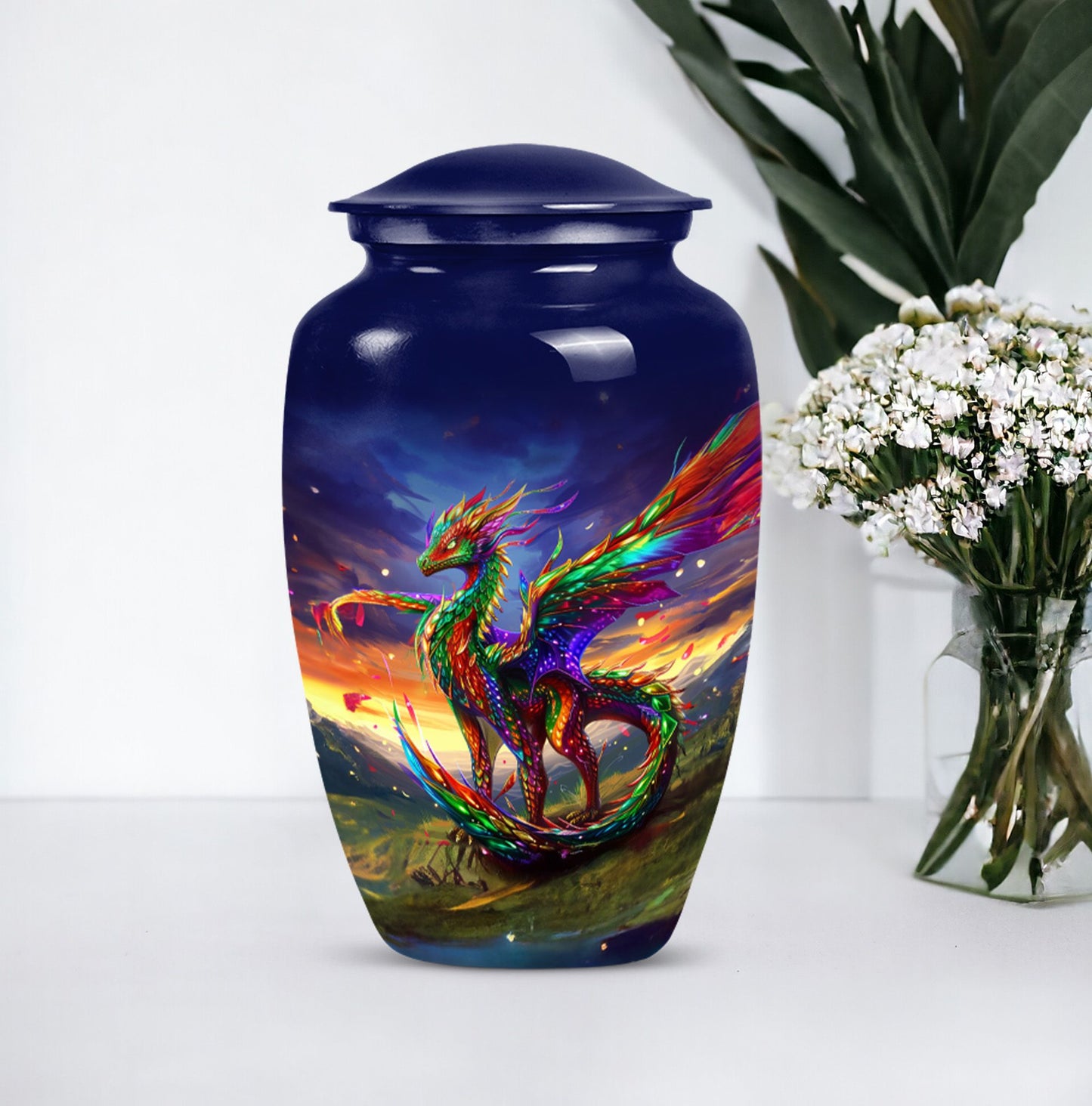 classic dragon urn,