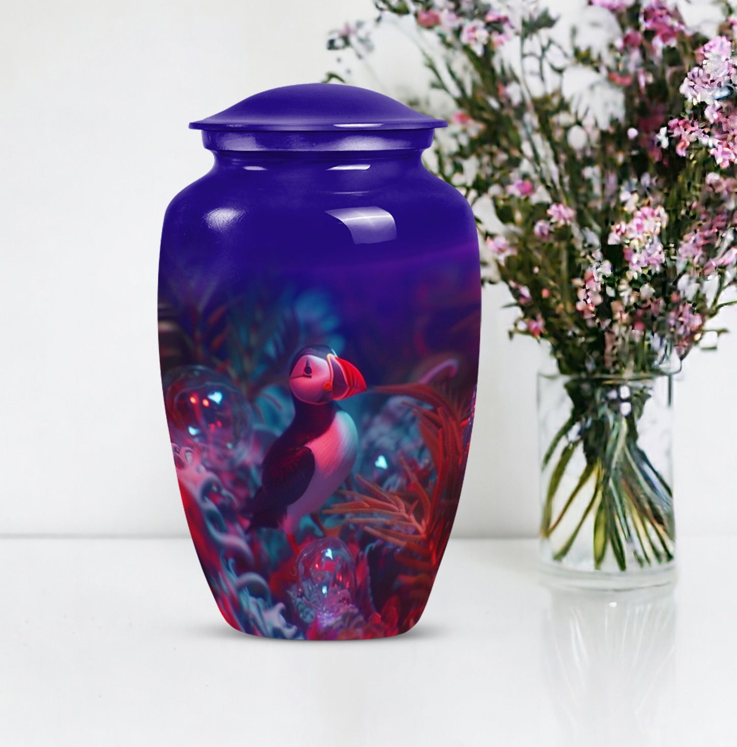 Puffin bird Urn.