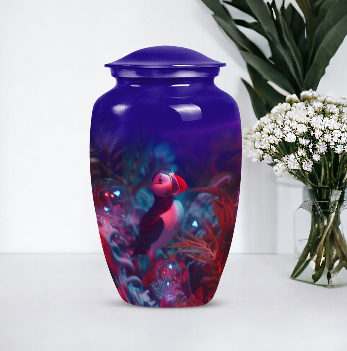 Puffin bird Urn.