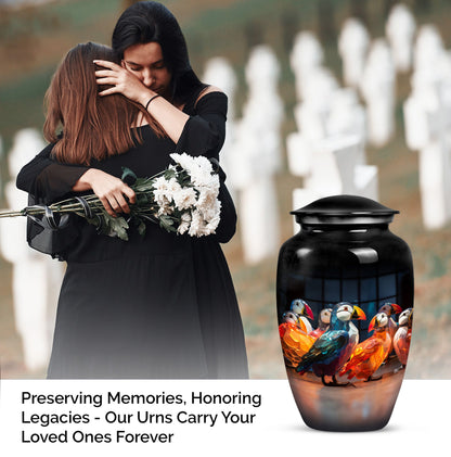 Puffin bird Urn, memorial urn 