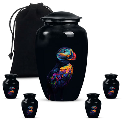 Puffin bird Urn for human ashes