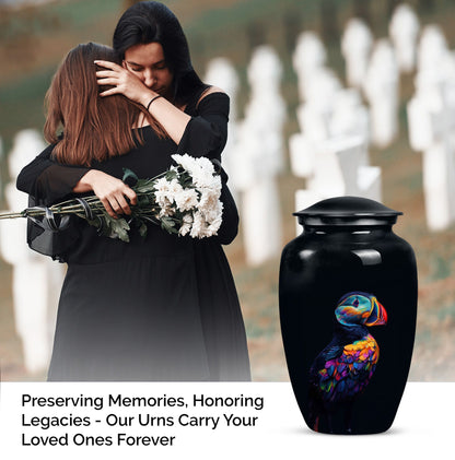 Puffin bird Urn for human ashes