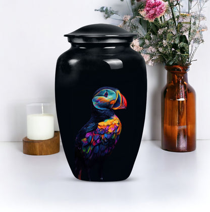 Puffin bird Urn for human ashes