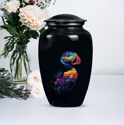 Puffin bird Urn for human ashes