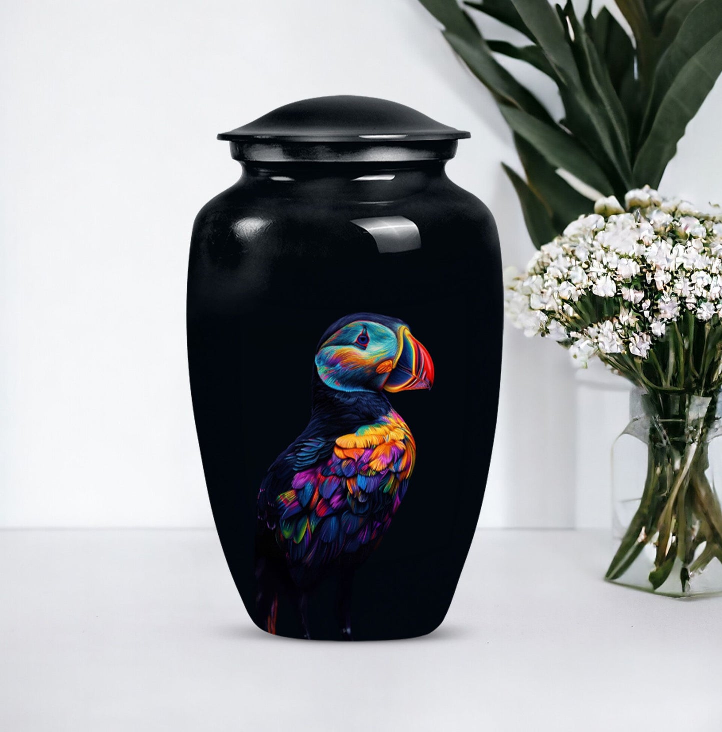 Puffin bird Urn for human ashes