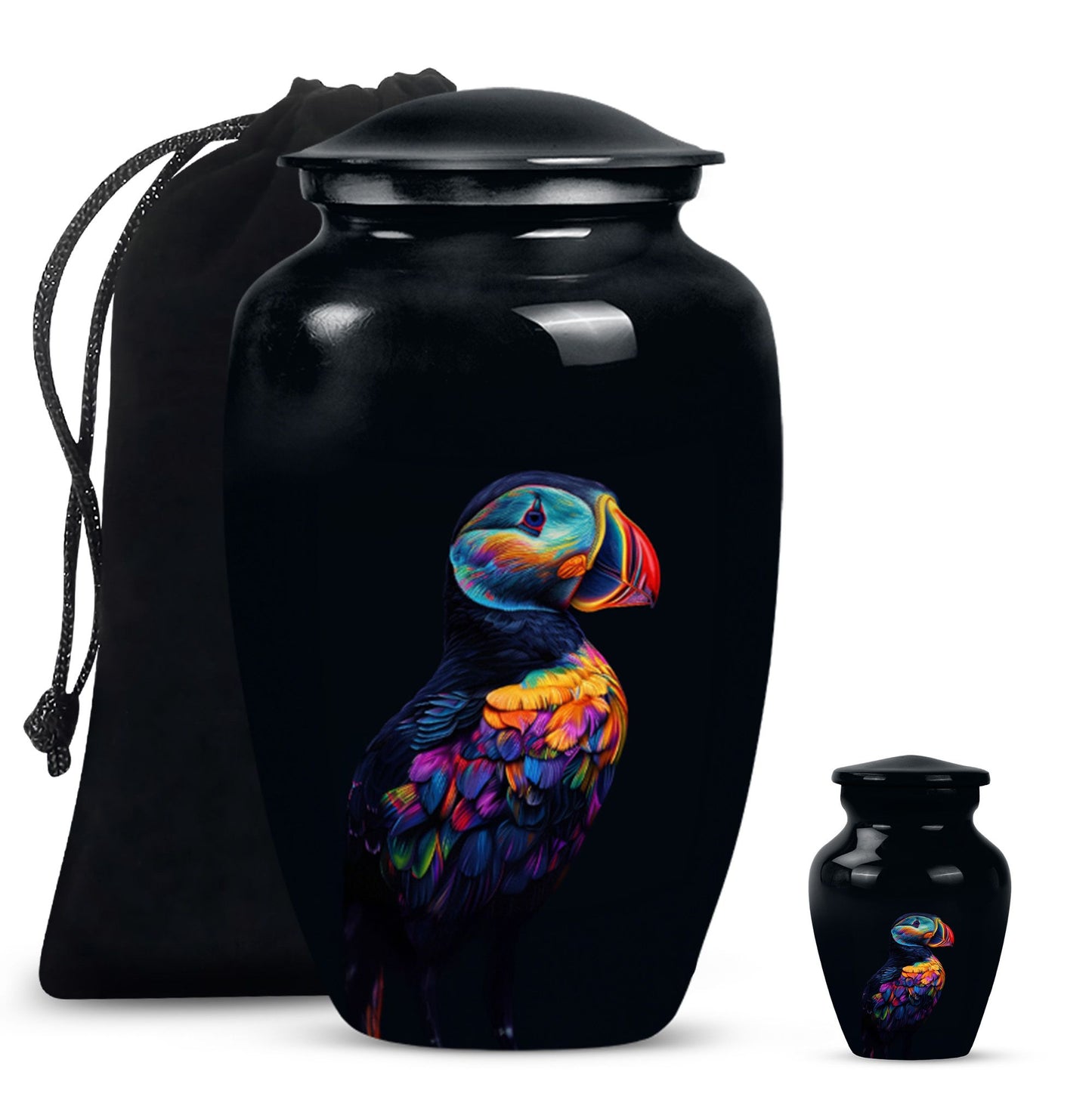 Puffin bird Urn for human ashes
