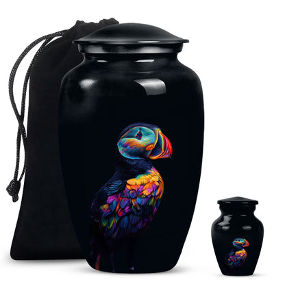 Puffin bird Urn for human ashes