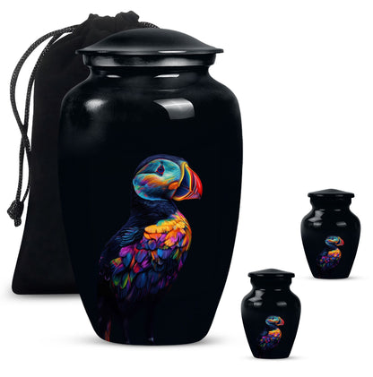 Puffin bird Urn for human ashes