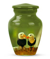 10-inch Puffin bird urn for human ashes.