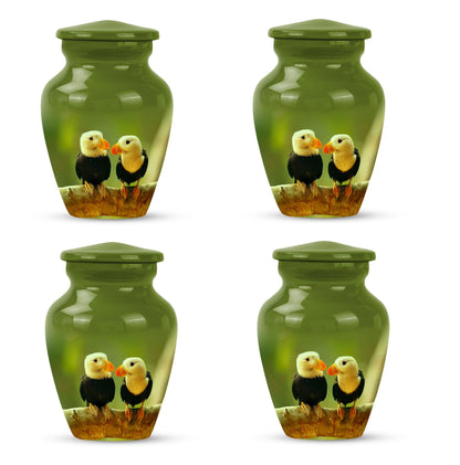 10-inch Puffin bird urn for human ashes.