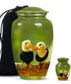 10-inch Puffin bird urn for human ashes.