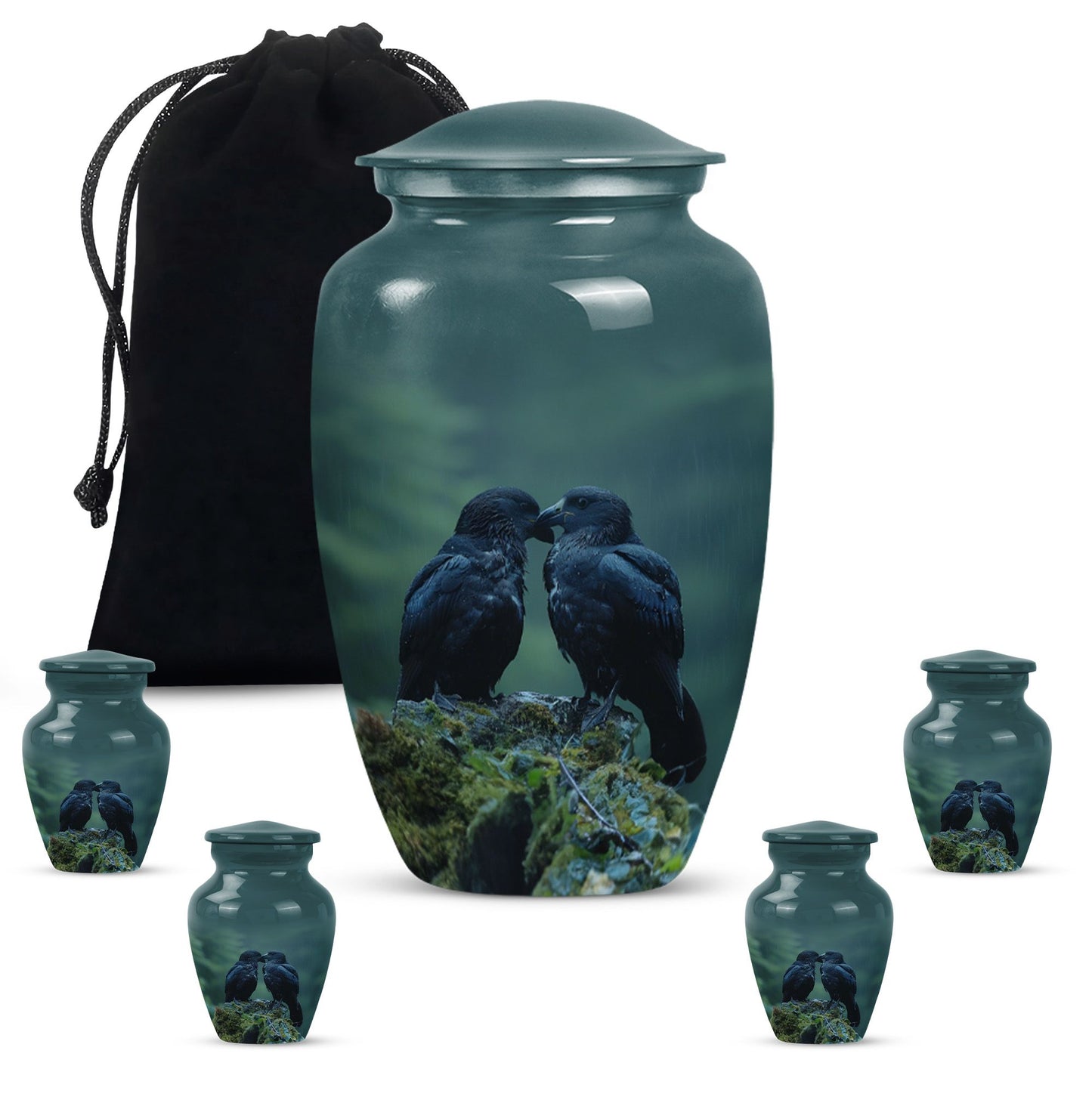 10-inch classic crow urn +
